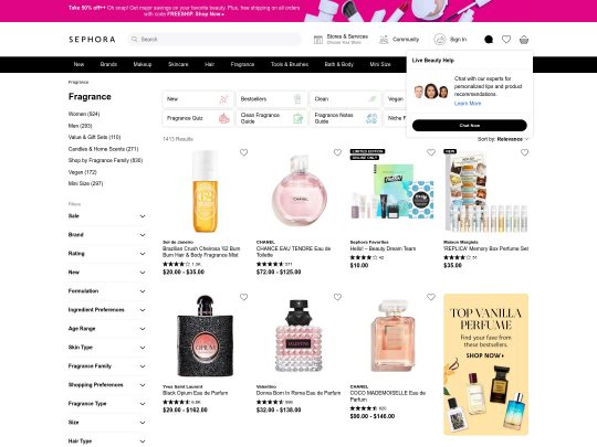 Sephora Fragrances review, a site that is one of many popular Popular Fragrance Stores