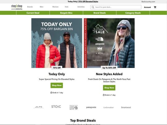 Steep And Cheap review, a site that is one of many popular Outdoor Gear Stores