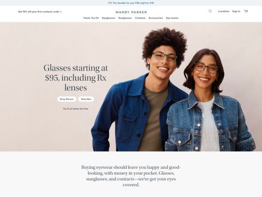 WarbyParker review, a site that is one of many popular Sunglasses Stores