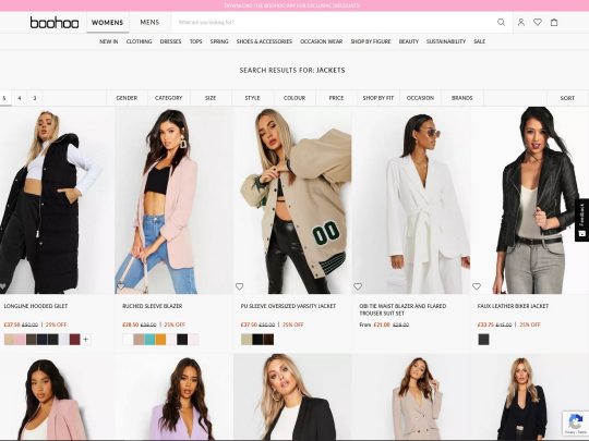 Boohoo Jackets review, a site that is one of many popular Popular Jacket Stores