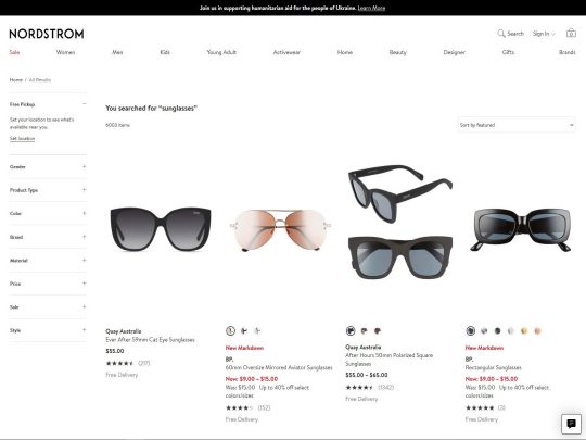 Nordstrom Sunglasses review, a site that is one of many popular Sunglasses Stores