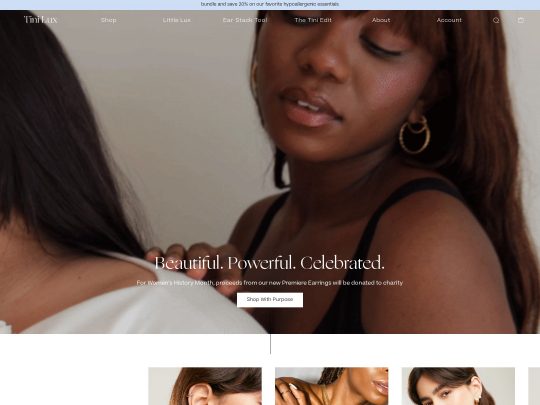 Tinilux review, a site that is one of many popular Female Jewellery Stores