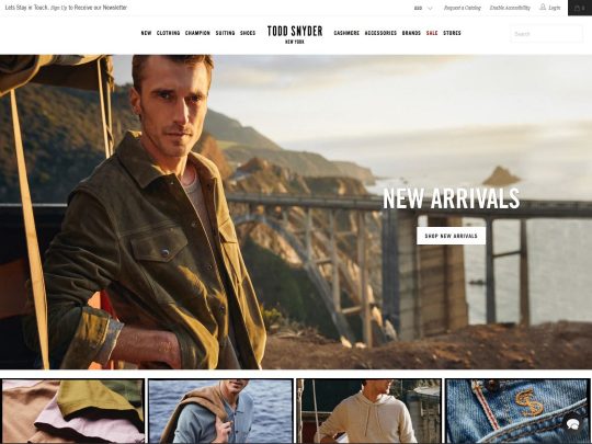 Todd Snyder review, a site that is one of many popular Men's eCommerce Stores