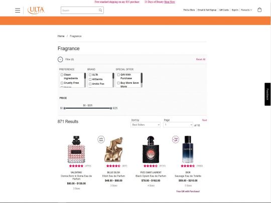 Ulta Beauty Fragrances review, a site that is one of many popular Popular Fragrance Stores