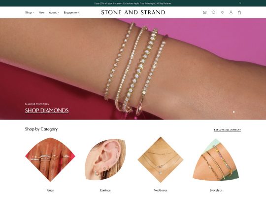 Stone And Strand review, a site that is one of many popular Female Jewellery Stores