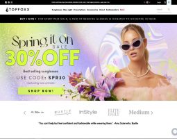 TopFoxx review, a site that is one of many popular Sunglasses Stores
