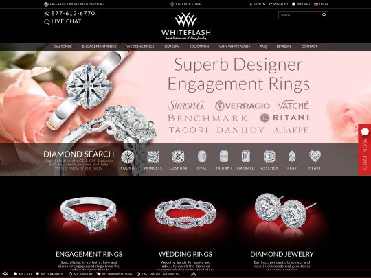 WhiteFlash review, a site that is one of many popular Female Jewellery Stores