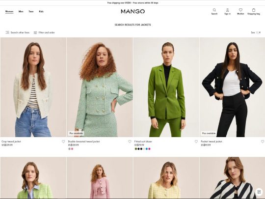 Mango review, a site that is one of many popular Popular Jacket Stores