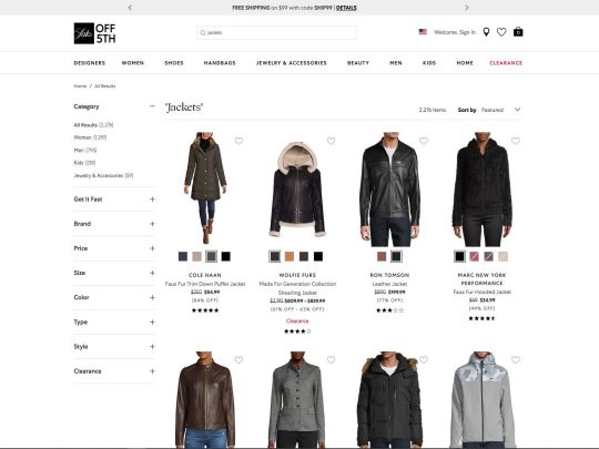 SaksOff5th Jackets review, a site that is one of many popular Popular Jacket Stores