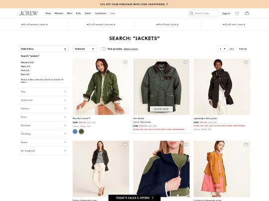 JCrew Jackets review, a site that is one of many popular Popular Jacket Stores