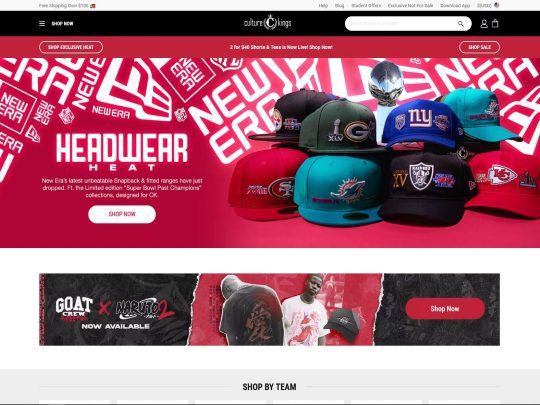 Culture Kings an eCommerce Shop That Has Over 100 Well-Known Brands of Clothing For Sale