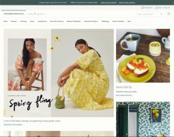 Anthropolgie a Female eCommerce Store With 200 Retail Stores Across the World