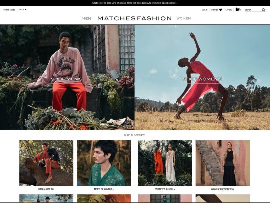 Matches Fashion an eCommerce Shop With Has Sells Over 650+ Designer Brands