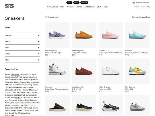 Sneakersnstuff review, a site that is one of many popular Shoe Stores