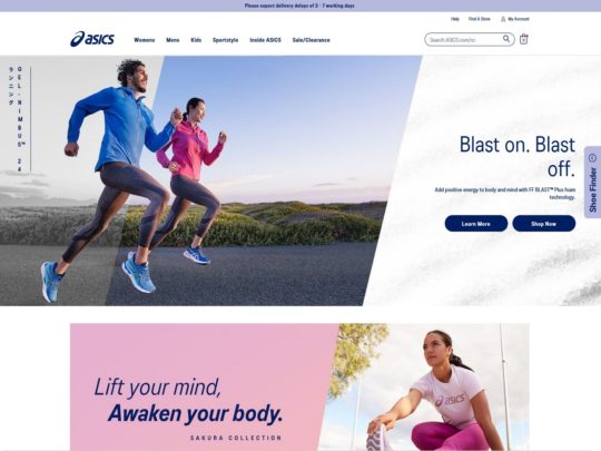 Asics website sales