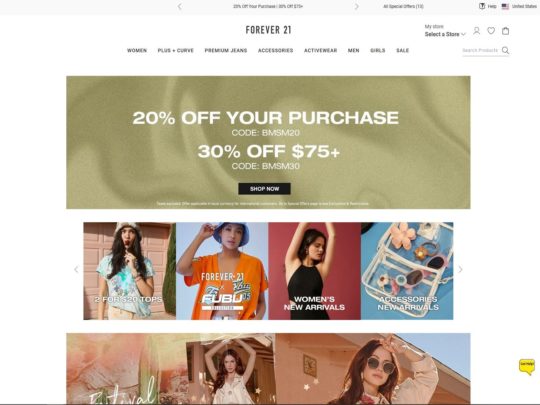 Forever21 is an eCommerce Shop which Sells quality clothing for men & women.