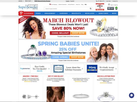 Buy the Best jewelry on any budget at SuperJeweler. They give great deals on diamond jewelry.