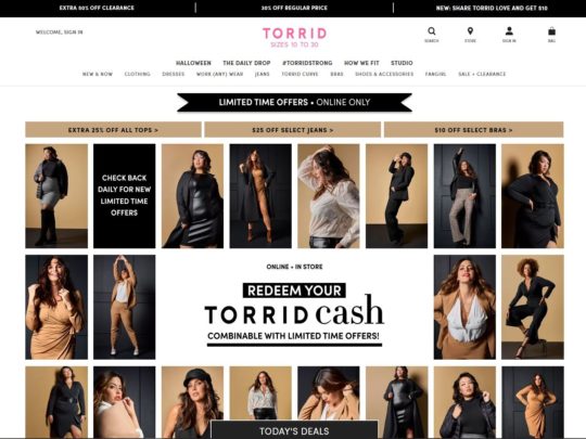 Torrid is a leading fashion retailer of dresses, swimwear, jeans, tops, rompers, and more.