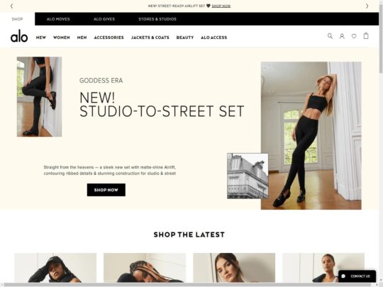 Alo Yoga review, a site that is one of many popular Sports Clothing Stores