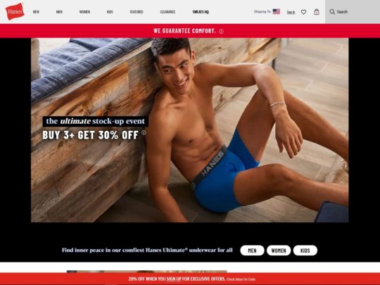 Hanes review, a site that is one of many popular Underwear Stores