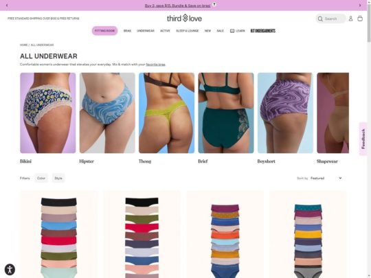 ThirdLove Underwear review, a site that is one of many popular Women's Underwear Stores