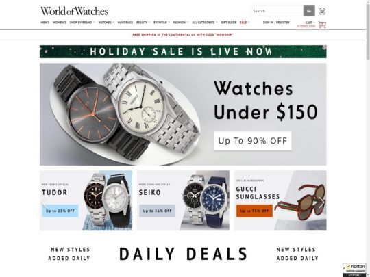 World of Watches review, a site that is one of many popular Popular Watch Stores