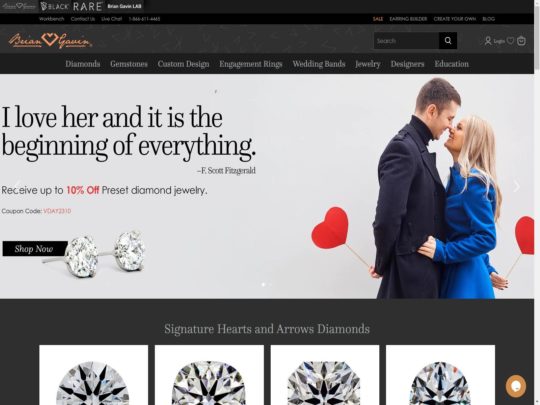 Brian Gavin Diamonds review, a site that is one of many popular Unisex Jewellery Stores