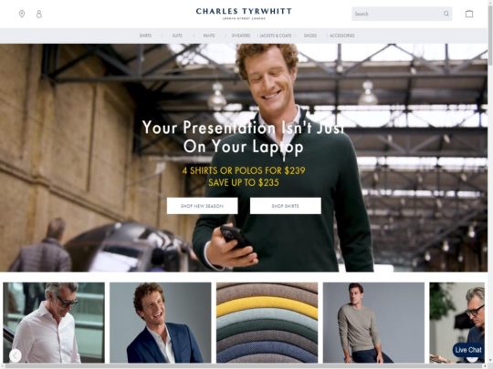 Charles Tyrwhitt review, a site that is one of many popular Men's eCommerce Stores