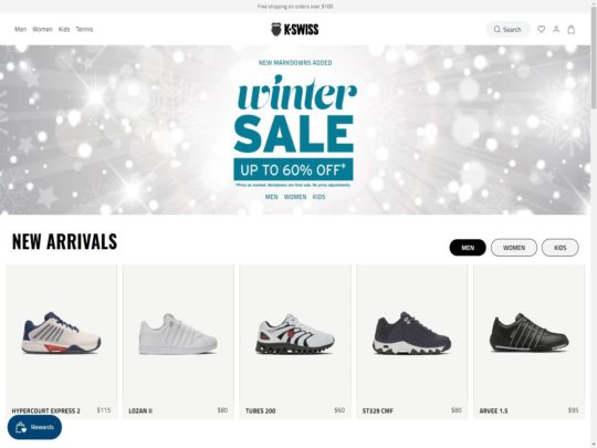 K-Swiss review, a site that is one of many popular Branded Sports Stores
