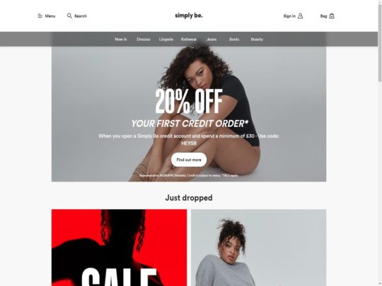 Simply Be review, a site that is one of many popular Plus Sized Women's Clothing
