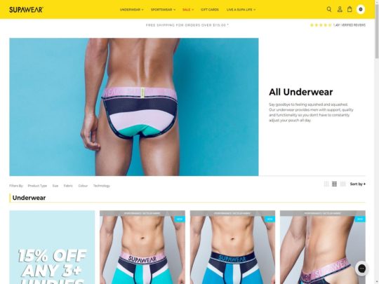 Supawear Underwear review, a site that is one of many popular Men's Underwear Stores