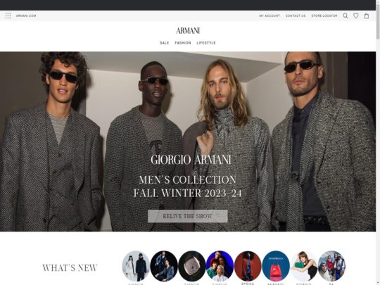 Armani review, a site that is one of many popular Designer Brands