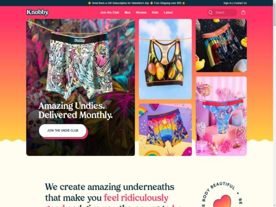 Knobby review, a site that is one of many popular Underwear Stores