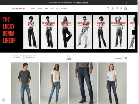 Lucky Brand Jeans review, a site that is one of many popular Stores for Jeans