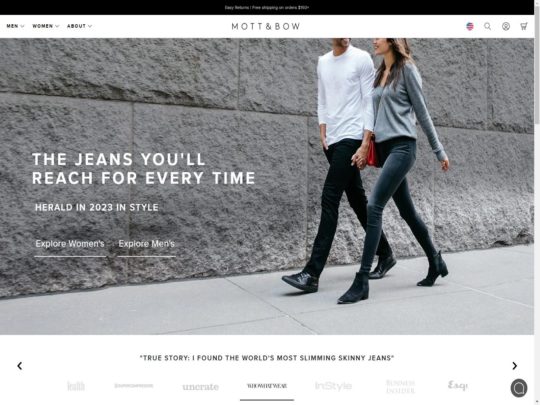 Mott & Bow review, a site that is one of many popular Stores for Jeans