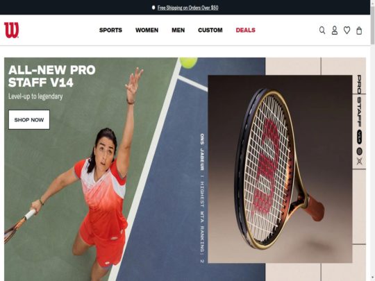 Wilson review, a site that is one of many popular Branded Sports Stores