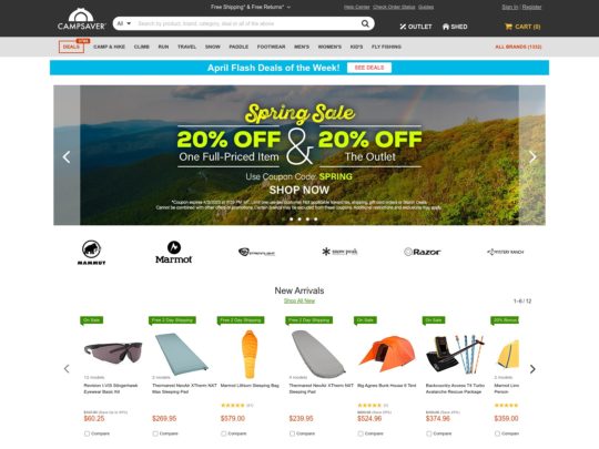 CampSaver: Shop top-quality outdoor gear for any adventure. Find tents, backpacks & more. Get ready for your next trip. Shop now.