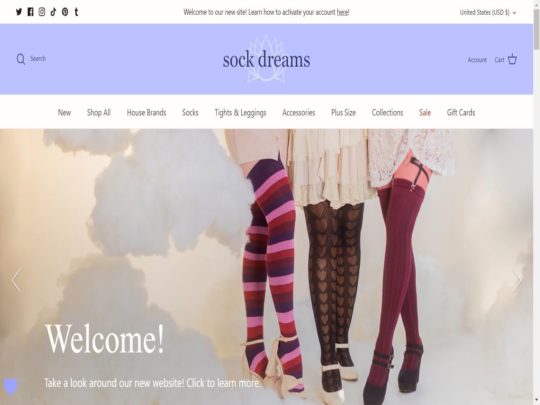 Sock Dreams review, a site that is one of many popular Sock Stores