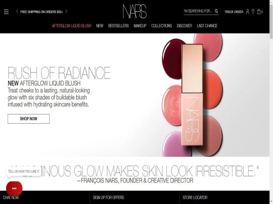 NARS Cosmetics review, a site that is one of many popular Makeup Stores