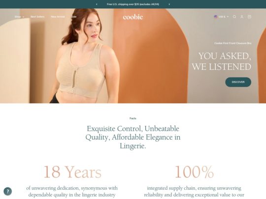 Coobie review, a site that is one of many popular Women's Underwear Stores