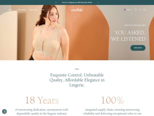 Coobie review, a site that is one of many popular Women's Underwear Stores