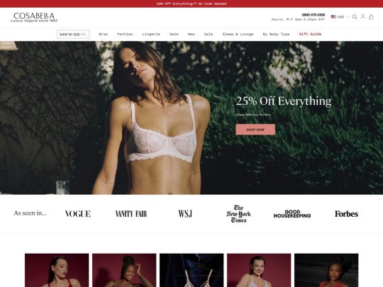 Cosabella review, a site that is one of many popular Lingerie Stores