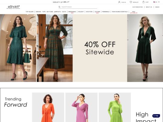 eShakti review, a site that is one of many popular Women's Tailored Clothing