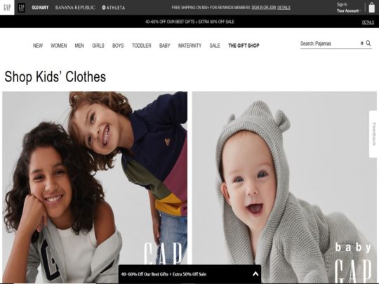 Gap Kids review, a site that is one of many popular Kids & Baby Clothing Stores