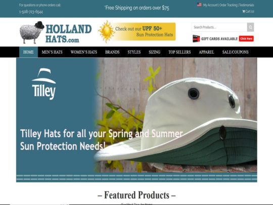 Holland Hats review, a site that is one of many popular Popular Hat Stores