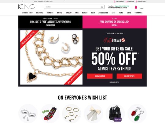 Icing review, a site that is one of many popular Female Jewellery Stores