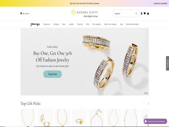Kendra Scott review, a site that is one of many popular Unisex Jewellery Stores