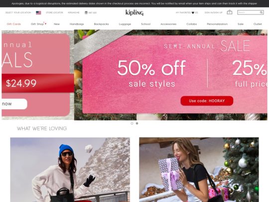 Kipling review, a site that is one of many popular Popular Handbag Stores