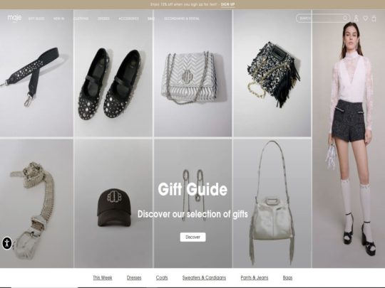 Maje review, a site that is one of many popular Female Clothing Brands