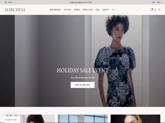 Marchesa review, a site that is one of many popular Designer Brands